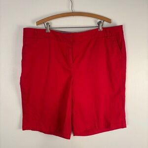 Dressbarn DB Established Women's Red Shorts Size 18 Bermuda
